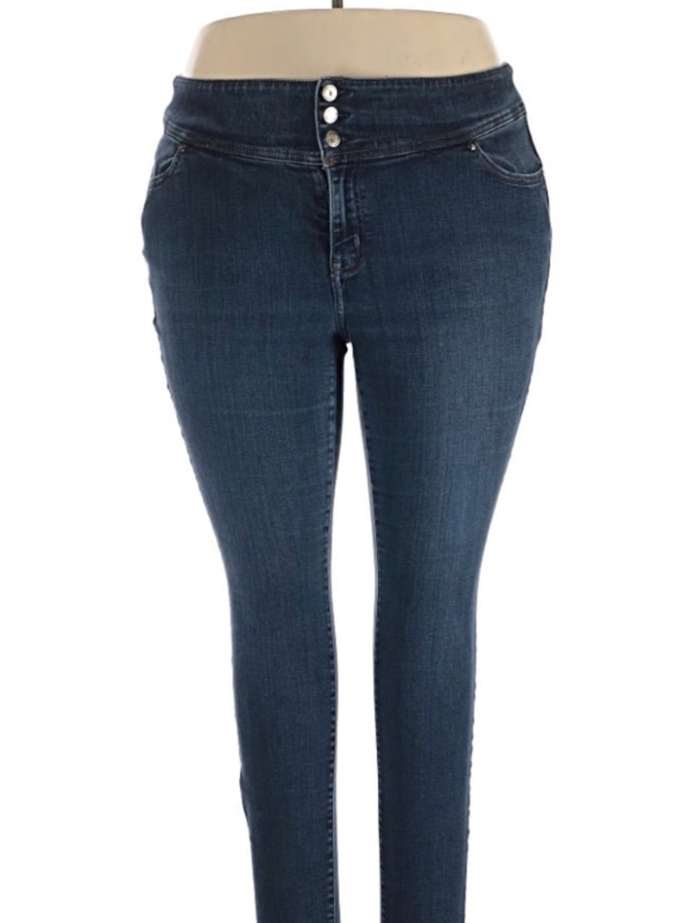 NWOT Lane Bryant Distressed Corset Waist High Rise Jeggings Size 18